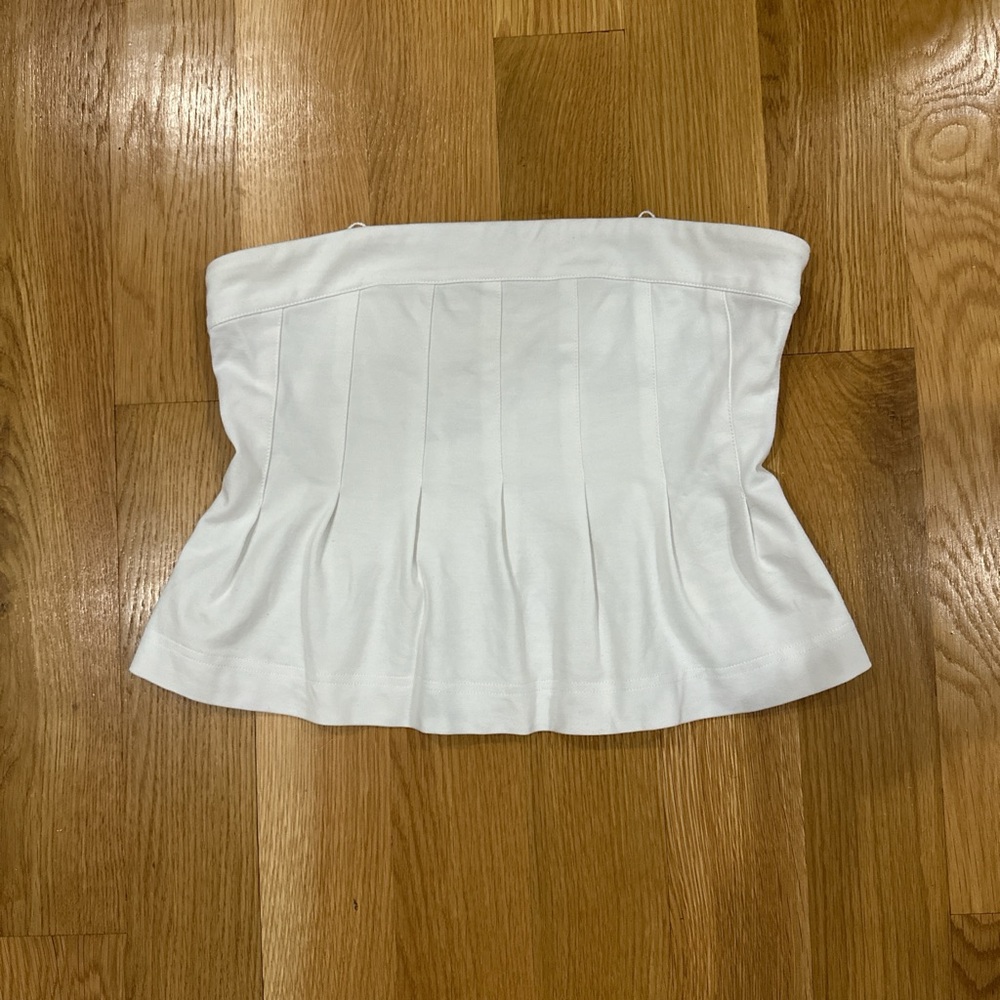 ANTHROPOLOGIE MAEVE White Ivory Strapless Corset Top - Sz X-Small